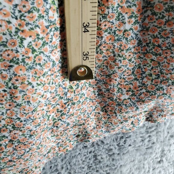 BP Dress Women 3X Multicolor Floral Print Short Sleeve Smocked A-Line Lightweigh - Picture 5 of 9